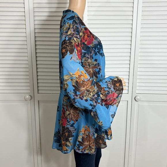 NWT City Chic Lydia Top Peacock Floral Blouse Size 20 - Picture 7 of 13